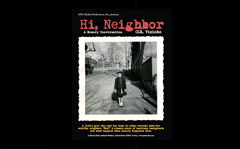 Hi, Neighbor poster feature a black and white photo of a happy little Black girl